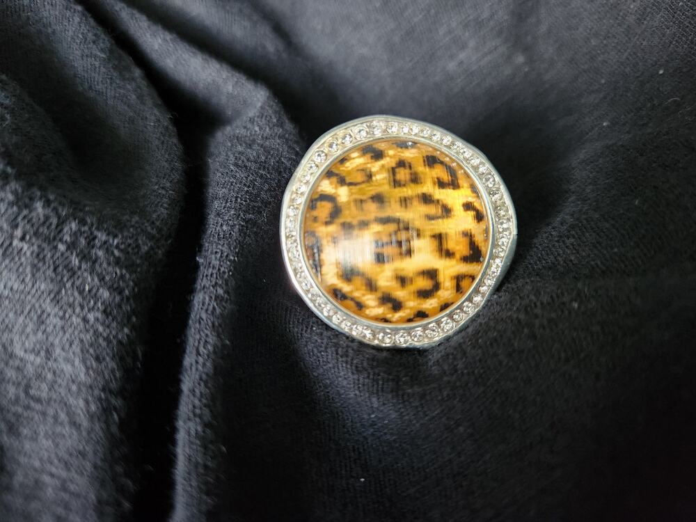 Brighton Trinity Leopard Ring S8 J60733 Statement, Cocktail,Swarovski Jewelry